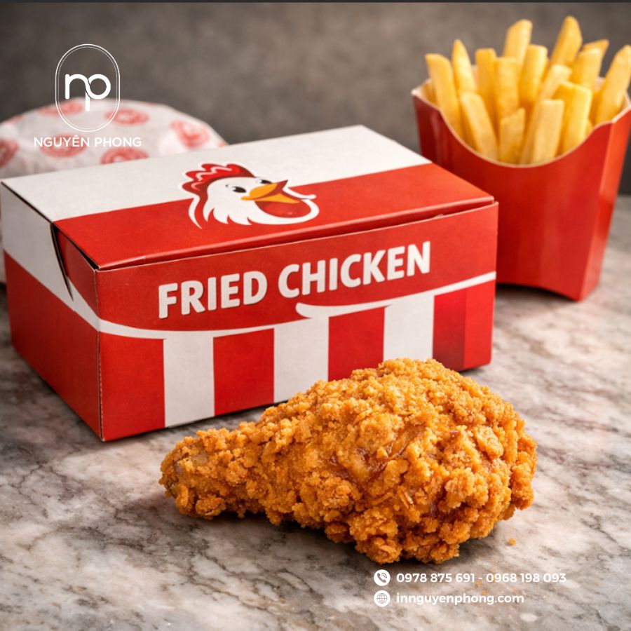 In hộp đựng gà 